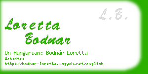 loretta bodnar business card