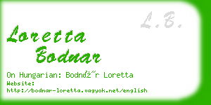 loretta bodnar business card